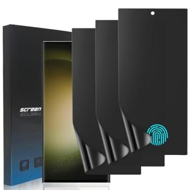 Imagem de zonyee Pacote com 3 protetores de tela de privacidade para Samsung Galaxy S23 Ultra 6,8 polegadas, película de hidrogel de TPU flexível antiespião fosco para Galaxy S23 Ultra [sem vidro