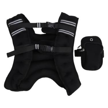 Imagem de OPPWONG Colete Pesado, Fivela Ajustável, Alças Confortáveis, Bolsos Frontais Removíveis Com Zíper Com Areia de Ferro Preenchida para Treino, Treinamento de Força, Fitness