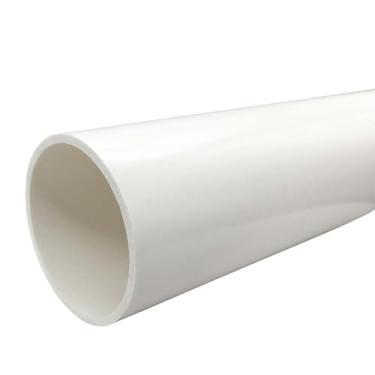 Imagem de YSIL Tubo redondo de PVC rígido branco ID 101,6 mm OD 110 mm 0,4 m de comprimento para aquário, tanque de água, artesanato, bricolage