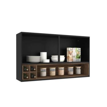 Imagem de Armário Aéreo de Cozinha Exclusive Itatiaia 2 Portas e Nicho Garrafeir