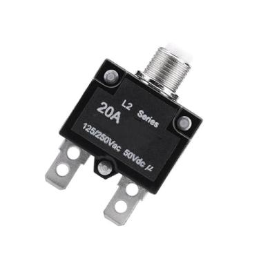 Imagem de Generic Disjuntor Protetor de Sobrecarga, Interruptor Térmico de Reinicialização, Configuração de Alta Densidade, AC 125/250V, para Automotivo e Industrial (20A)