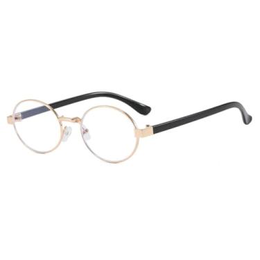 Imagem de VFDHN Óculos de Sol com Armação Retrô Unissex em Metal, Moda UV400 (TYJ336-7)