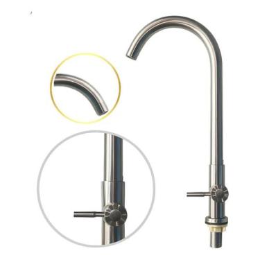 Imagem de Torneira Gourmet Cozinha Mesa Inox 304 Escovado Bica Alta - DOMUM