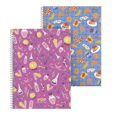 Imagem de Caderno Espiral Universitario Capa Dura 20M Foroni Pop Collection 2X400fls