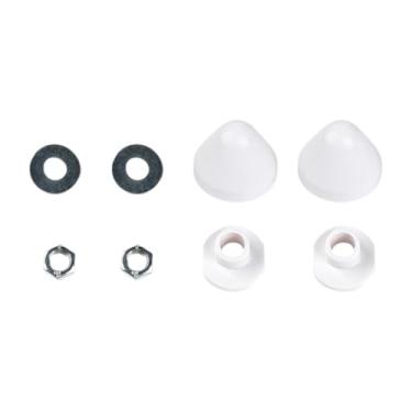 Imagem de Baoblaze Kit de Montagem com Tampas de Parafuso para Vaso Sanitário Suspenso, Porcas e Arruelas - Peças de Reposição de Alto Desempenho e Fácil Instalação para, Branco