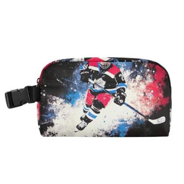 Imagem de TSENQUE Lancheira de arte personalizada para jogadores de hóquei para mulheres, meninas, lancheira masculina e infantil, lancheira para trabalho, reutilizável, divertida, fofa, bolsa térmica para