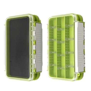 Imagem de FINOSEAK Bandeja de caixa de equipamento de pesca dupla face, capa de espuma com fenda para cabeças de gabarito, gabaritos de cabelo, colheres de pesca, spinners, moscas e iscas (FN0801)