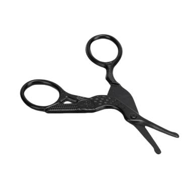 Imagem de Yinhing Tesoura de Cabelo do Nariz Em Aço Inoxidável Em Forma de Guindaste Com Ponta Arredondada Tesoura de Corte Pequeno para Pêlos Faciais, Sobrancelhas, Cílios, Ferramenta de Tratamento Preciso