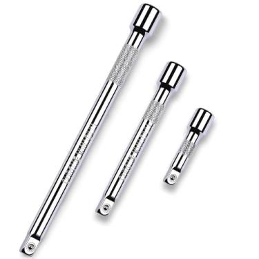 Imagem de Zohino Chave inglesa de 3 peças, chave de 3/8 polegadas, 75 mm, 150 mm, 250 mm, conjunto de extensão de inclinação para chave de impacto, chave catraca
