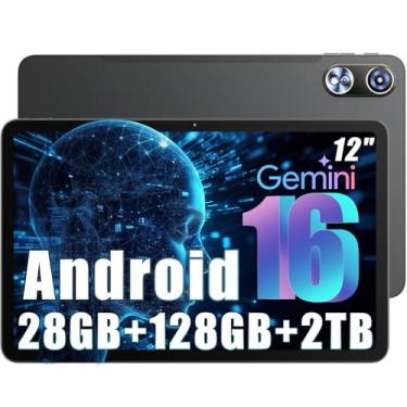 Imagem de Raemond Tablet Android 16 de 12 polegadas, 28 GB de RAM + 128 GB de ROM (expansão de 2 TB), T615 Octa-Core, visualização IPS HD de 2000 x 1200, cor cinzenta