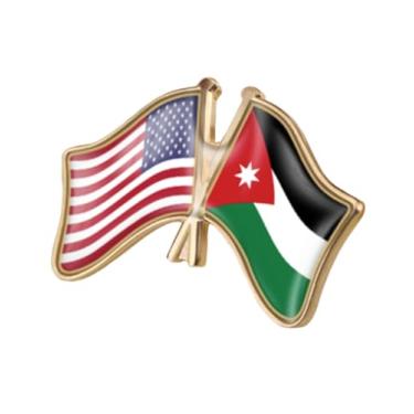 Imagem de QTAOEIONG Bandeiras dos Estados Unidos, EUA, América, EUA e muitos outros países, broche de liga de amizade com cruz, 1.3x0.9inch/32x23mm, Metal, Sem Pedra Preciosa