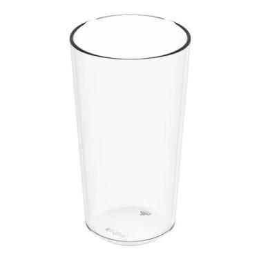 Imagem de Copo Alto Crippa 500ml Plástico Transparente Escolar Refeitório Lanche