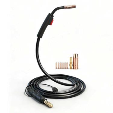Imagem de Pistola de solda MIG de 4,5 m 180A compatível com Vulcan MIGMax 140, MIGMax 215 e OmniPRO 220, oferece kits de consumíveis adicionais