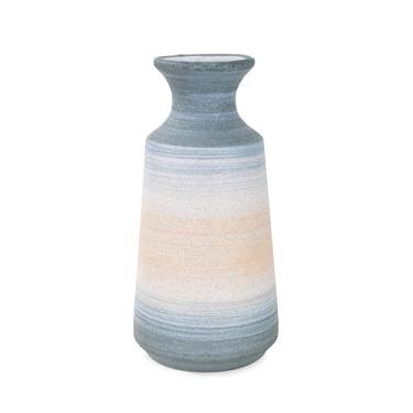 Imagem de Howard Elliott Collection Vaso Drift Tide Pequeno Outro Azul, Marrom, Branco 30 cm A x 15 cm L x 15 D