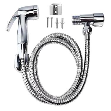 Imagem de Ducha Higiênica ABS para Banheiro – Kit Completo com 3 Pulverizadores, Suporte e Mangueira, Design Moderno