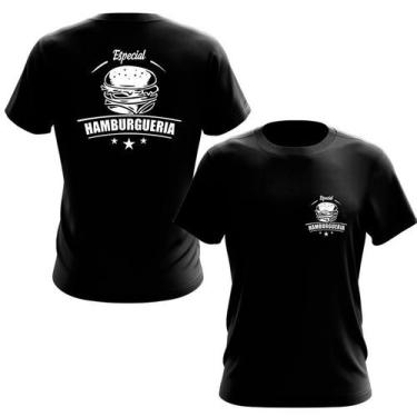 Imagem de Camiseta Hamburgueria - Estampa Norte, G3, Azul royal