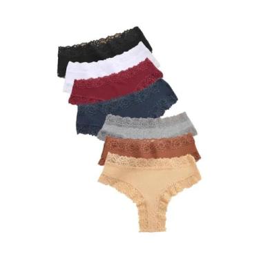 Imagem de Conjunto De Calcinhas Brasileiras De Renda Sexy Em Algodão Sem Costura