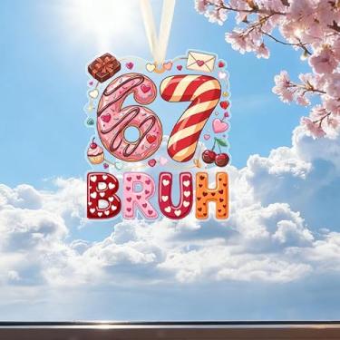 Imagem de Placa Bruh Candy Love de 170 cm, enfeite de acrílico para pendurar, acessórios decorativos personalizados para o dia dos namorados, presente ideal para namorado/namorada, melhor amiga/irmã