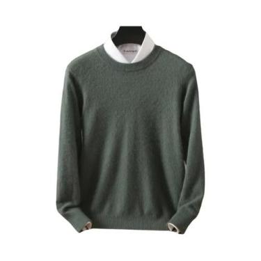 Imagem de Suéter Masculino De Tamanho Grande 100% Puro Cashmere De Mink, Pulôver