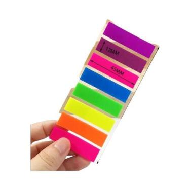 Imagem de Etiquetas Adesivas Fluorescentes PET Em 7 Cores, Notas Adesivas Para E