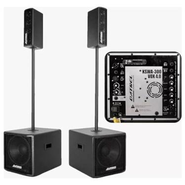 Imagem de Kit 2 Sub Ativo Passivo 12 K Swa300 2 Line Vox Datrel 1000w