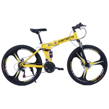 Imagem de Bicicleta Aro 26 Bike Dobrável Aço Carbono Freio a Disco 21V CityFlow Amarelo WCT FITNESS