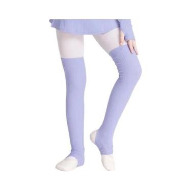 Imagem de Meias De Ballet Longas Para Meninas, Meias De Tricô Para Dança, Yoga E