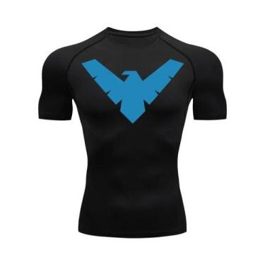 Imagem de Camiseta De Compressão Gráfica De Secagem Rápida Para Homens, Manga Cu