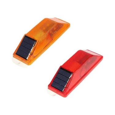 Imagem de Lâmpada De Advertência Solar LED Estroboscópica 2 Peças Para Segurança