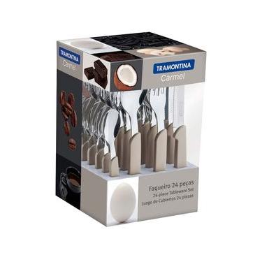 Imagem de Faqueiro 24 peças Tramontina Carmel 23499022 em Aço Inox - Natural