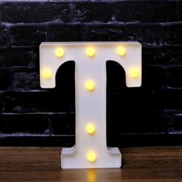 Imagem de Luzes LED para letreiro - Letreiros de alfabeto personalizáveis para casa, casamento, decoração de festa de aniversário e decoração de parede
