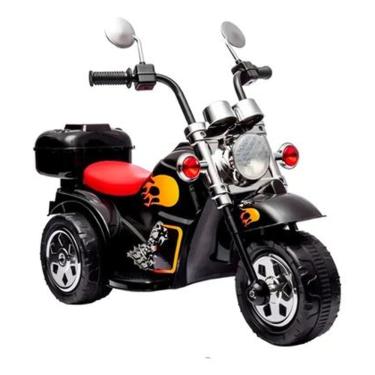 Imagem de Mini Moto Elétrica Infantil 6v Com Farol Led, Sons, Frente, Ré e Suporta Até 30kg