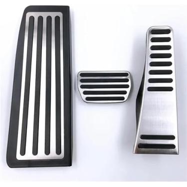 Imagem de JPFAM Descanso de pé de carro para Volvo XC60 XC 60 2018 2019 2020 2021 2022 XC90 XC 90 2016-2022, capas de pedal de embreagem de freio a gás, pedal de transmissão, apoios para os pés leves, A/3 peças