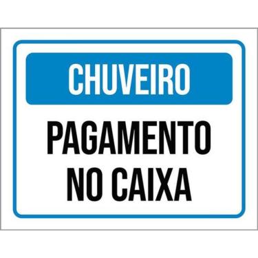 Imagem de Kit 3 Placas Chuveiro Pagamento No Caixa