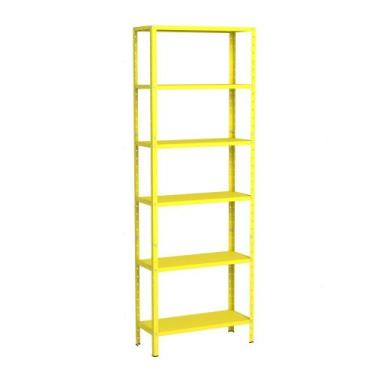 Imagem de Estante 6 Prateleiras Aço Livros Quarto Cozinha EAF013 - Elite Aço, Am