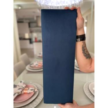 Imagem de Cabeceira Alta Modular Estofada 120x20cm até o Chão para Cama Box Solteiro Casal Queen King | Vários Tamanhos e Cores(Azul,KING10 PLACAS)