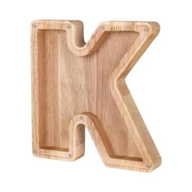 Imagem de Cofrinho De Madeira Com Alfabeto Inglês, 26 Letras, Caixa De Economia 