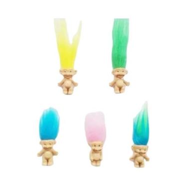 Imagem de Bonecos Mini Troll Coloridos, Figuras De Ação De Anime, Brinquedos Par