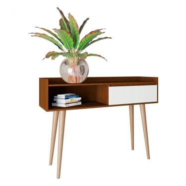 Imagem de Aparador Retrô Delta Freijó Com Off White - Moveisaqui