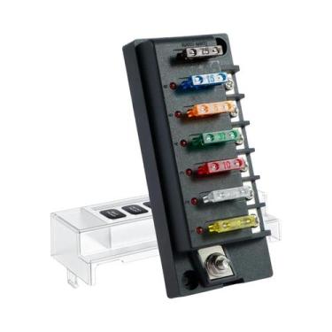 Imagem de Bloco De Fusíveis À Prova d'Água 4/6 Vias 12V Com Indicador LED, Caixa