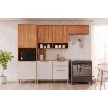 Imagem de Cozinha Modulada MGM 4 Peças Divina C4P260 Cinamomo/Off