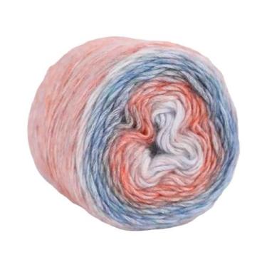 Imagem de Fio De Lã Arco-Íris 100g Macio Para Tricô Manual De Chapéus, Cachecóis