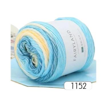 Imagem de Fio De Lã Arco-Íris 100g Macio Para Tricô Manual De Chapéus, Cachecóis