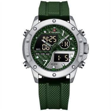 Imagem de Relógio Digital Led Impermeável Masculino Multifuncional Esportivo Verde