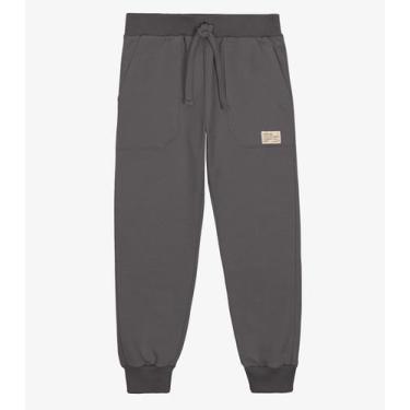 Imagem de Calça Infantil Masculina Moletom Felpa Trick Nick Cinza, 12, Cinza