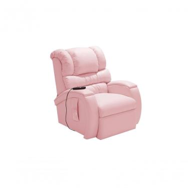 Imagem de Poltrona Reclinável Motorizada Com Lift Imperial Corino Rosa Império Estofados