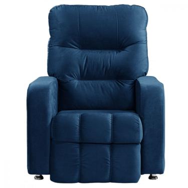Imagem de Poltrona Reclinável Do Papai Maldivas Fibra Siliconada Azul Star Confort