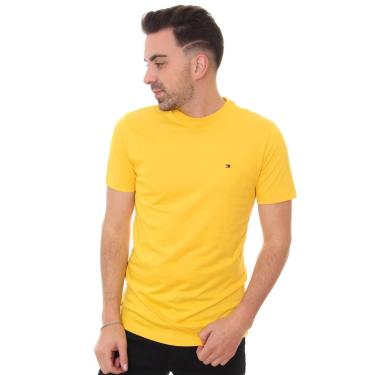 Imagem de Camiseta Tommy Hilfiger Masculina Essential Cotton Amarela-Masculino
