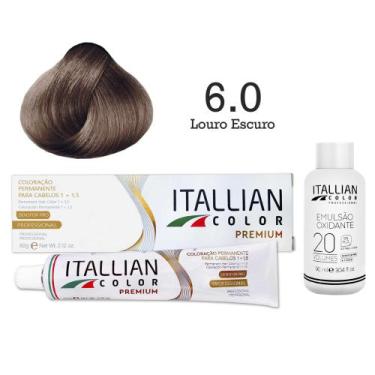 Imagem de Coloração 6.0 Louro Escuro + Oxi 20 Vol  Itallian Color - Itallian Hai