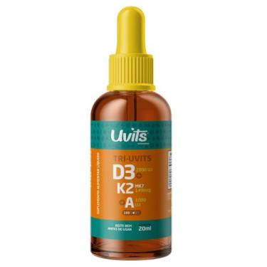 Imagem de Tri Vitamina D3 + K2 Mk7 + Vitamina A 100 Doses Gotas Uvits